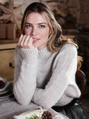 Sparkle Garter Stitch Funnel Neck Jumper