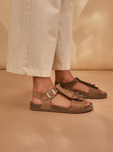 Fringe Suede Sandals