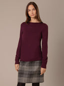 Merino Fine Knit Boat Neck Jumper