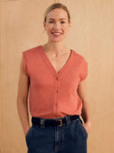 Linen Blend Button Through Top