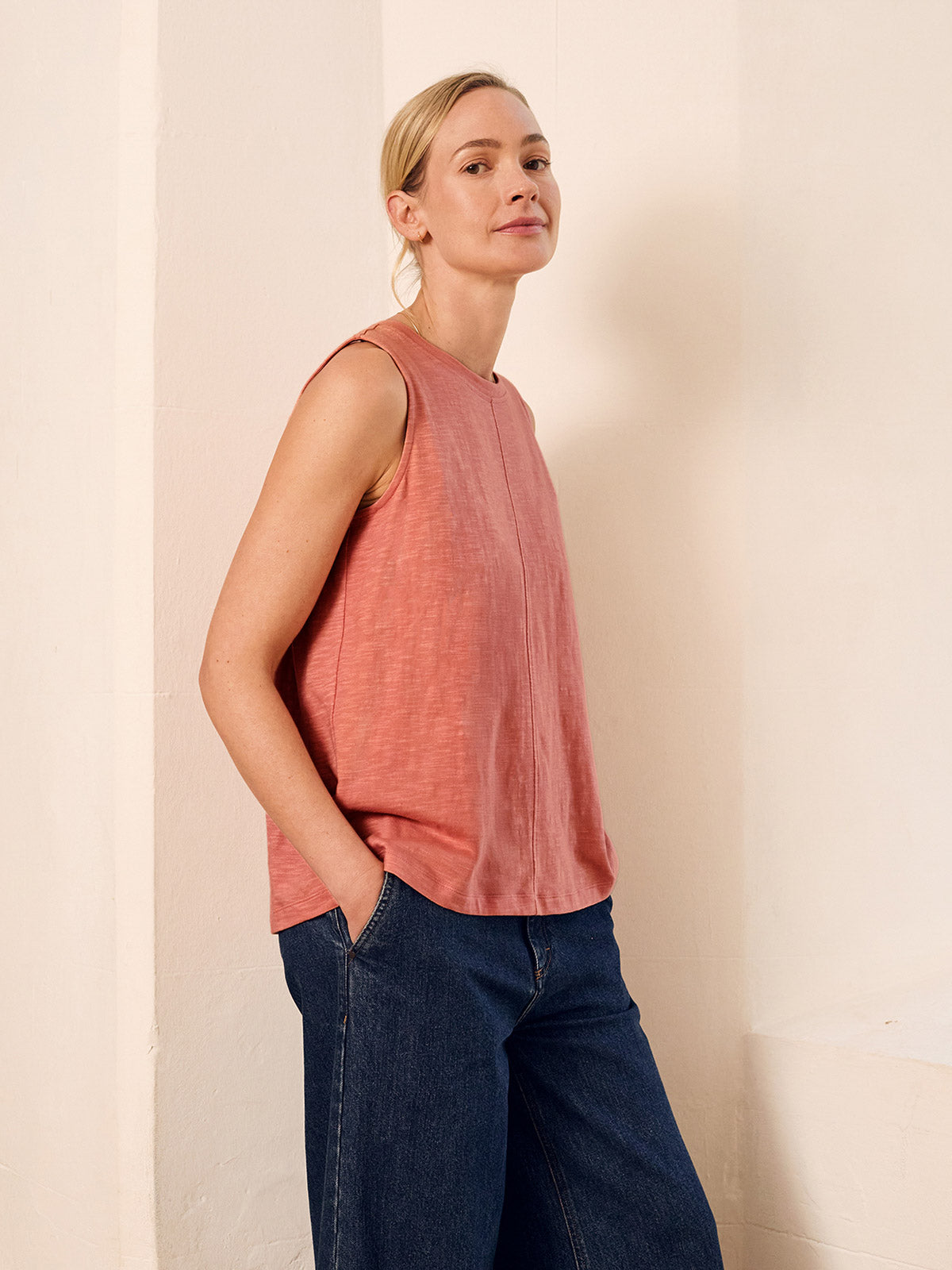 Organic Cotton Pleat Back Tank | Celtic & Co.