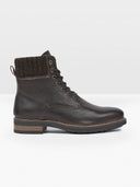 Men's Knitted Cuff Lace Up Boots