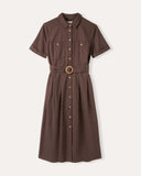 Belted Midi Shirt Dress
