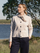 Kastige Bio-Baumwollstrickjacke