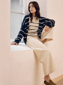 Linen Blend Drop Stitch Cardigan