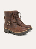 Strap Detail Lace Up Ankle Boot