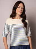Modal Blend Striped Half Sleeve T-Shirt