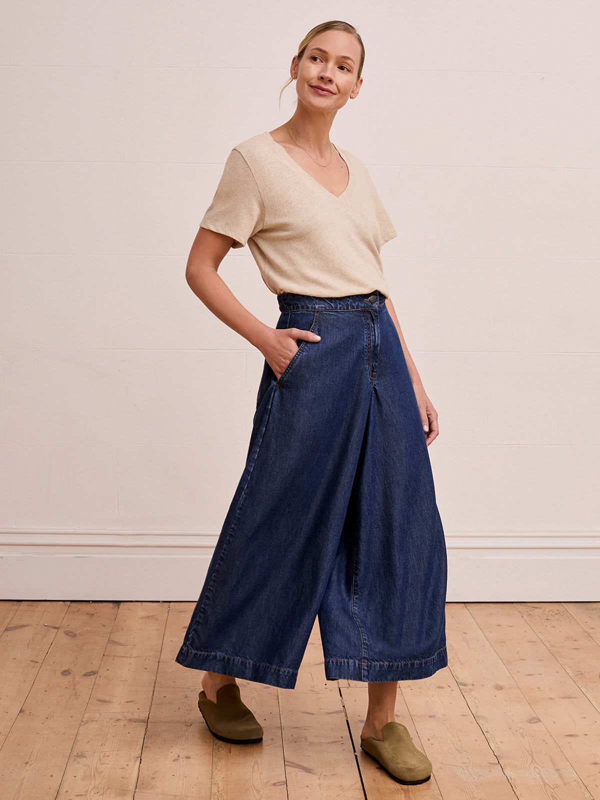 Drape Denim Culottes | Celtic & Co.