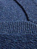Flecked Cotton Silk Blend V Neck Jumper