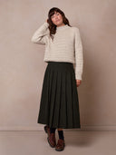 Sparkle Garter Stitch Funnel Neck Jumper