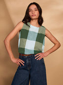 Sleeveless Pleat Back Swing Top