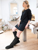 Popper Lammfell-Stiefel - Kniehoch