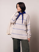 Merino Blend Split Hem Slouch Funnel Neck Jumper