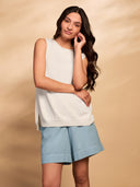 Linen Blend Summer City Shorts