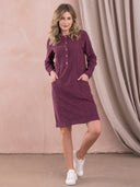 Babykord-Kleid knielang
