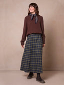 Flared Check Skirt