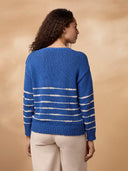Linen Blend Drop Stitch Breton Jumper