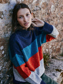 Donegal Colourblock Funnel Neck