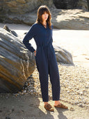 Organic Cotton Twill Long Sleeve Jumpsuit
