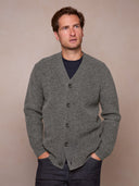 Men's Ribbed V Neck Cardigan
