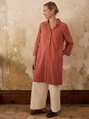 Placket Detail Knee Length Dress