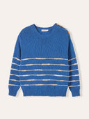 Linen Blend Drop Stitch Breton Jumper