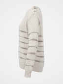 Linen Blend Drop Stitch Breton Jumper
