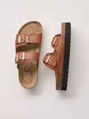 Mid Form Double Buckle Sandals