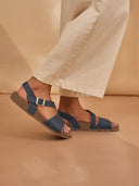 Leather Asymmetric Strap Sandals