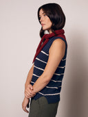 Linen Blend Drop Stitch Vest Top