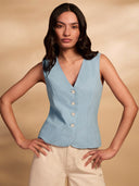 Linen Blend Waistcoat