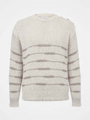 Linen Blend Drop Stitch Breton Jumper