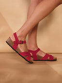 Woven Detail Low Wedge Sandals