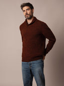 Men's Donegal Shawl Collar Jumper