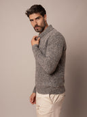 Men's Donegal Shawl Collar Jumper