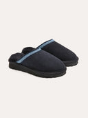 Backless Braid Trim Sheepskin Clogs