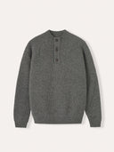 Men's Ribbed Half Button Jumper