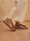 Fringe Suede Sandals